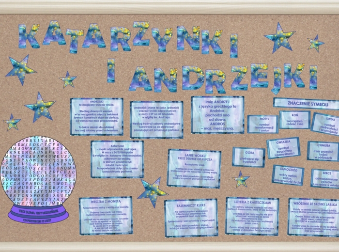 ANDRZEJKI i KATARZYNKI gazetka ścienna