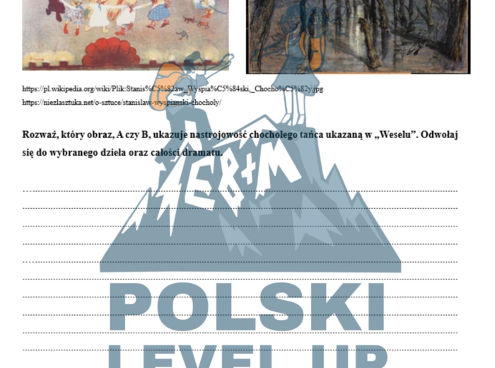 Test ikonograficzny (10 zadań z kluczem odpowiedzi)_Wesele_Polski Level Up