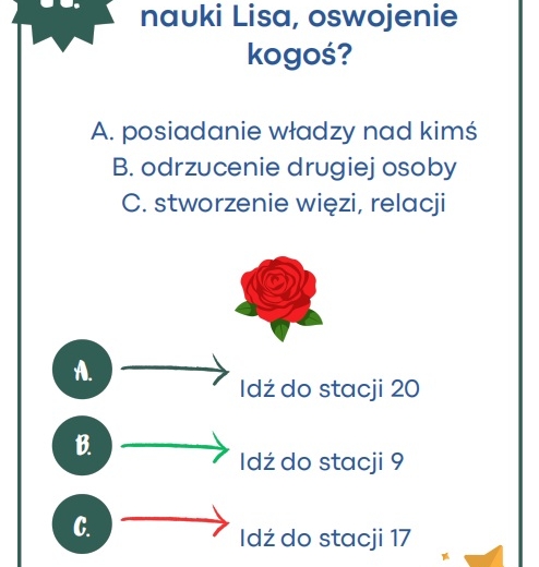 Mały Książę - stacje zadaniowe (lekcja w ruchu)