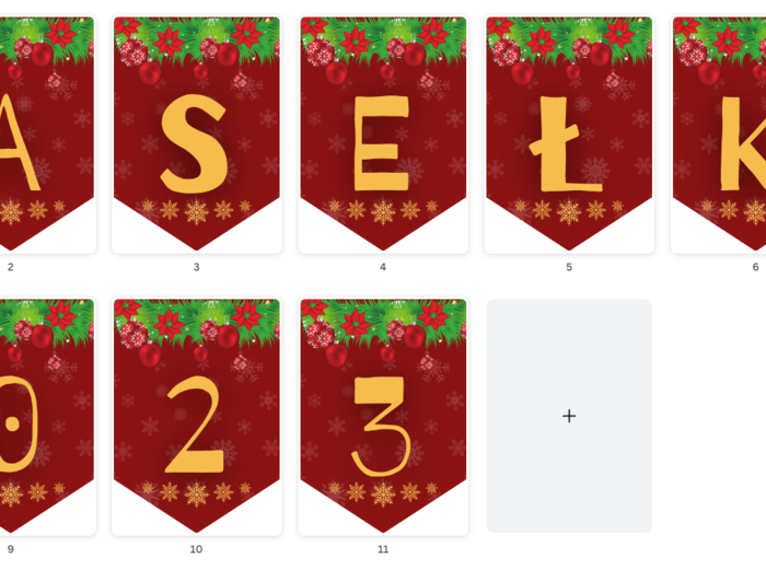 Girlanda - baner - napis - Jasełka 2023 Format: 11x A4