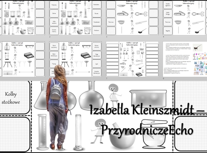 Notatka okienkowa/stacja zadaniowe/notatka/notatka graficzna/karta pracy/sketchnotka „Szkło i sprzęt laboratoryjny”, „Zasady bezpieczeństwa na lekcji chemii” w pdf. Chemia 7, dział „Substancje”. Materiał wykonany na podstawie podręcznika z wydawnictwa MA