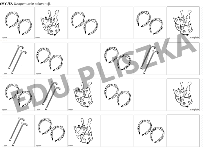 Sekwencje i rymy z głoskami syczącymi (c, s)