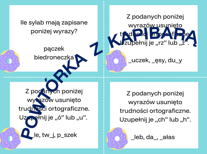 Powtórka z kapibarą - interdyscyplinarna gra planszowa