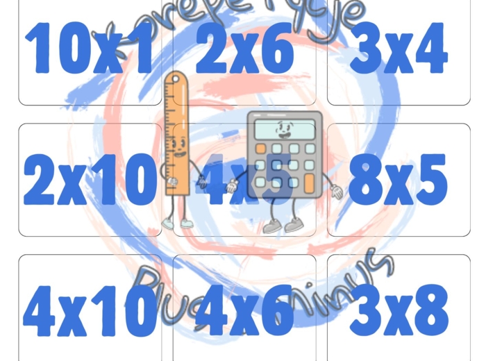 Gra Memory - tabliczka mnożenia