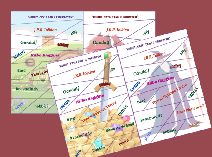 "HOBBIT, CZYLI TAM I Z POWROTEM" – puzzle – 4 wersje