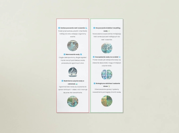 Plakaty przedstawiające ekosystemy, zwierzęta, rośliny, ochronę środowiska.