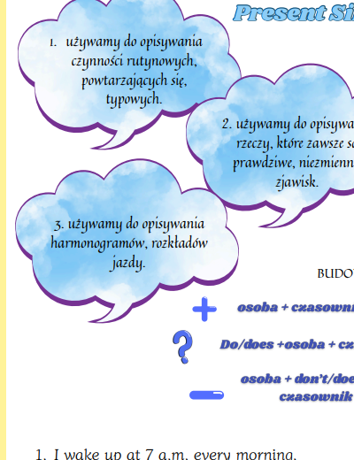 Czasy angielskie - czytanki i ćwiczenia