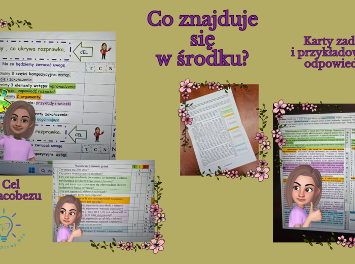 Rozprawka- scenariusz, karty pracy- pakiet lekcji ok