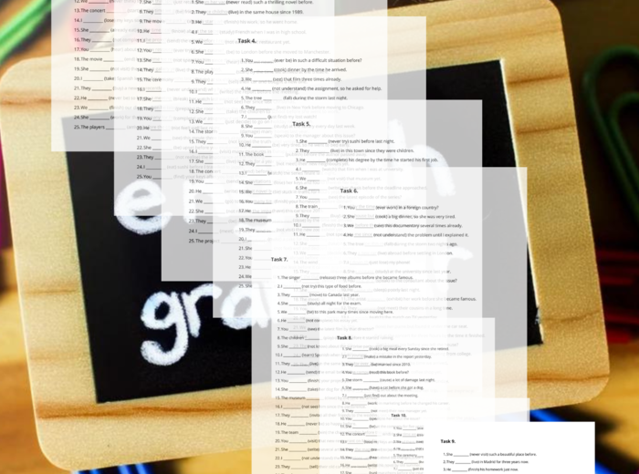 DARMOWY! Grammar Worksheet! Past simple, present perfect and past perfect! 250 zdań!
