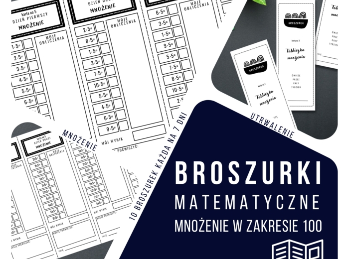 Broszurki - tabliczka mnożenia