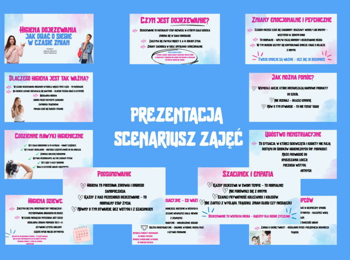 HIGIENA DOJRZEWANIA - PREZENTACJA+ SCENARIUSZ ZAJĘĆ/ EDUKACJA ZDROWOTNA