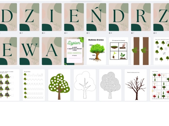 Dzień drzewa- girlanda+ zadania