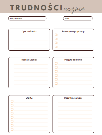 NIezbędnik korepetytora-30 stron do druku: szablony lekcji +planer miesięczny+ przydatne dokumenty+ BONUS relaksacyjny!