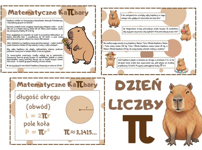 Dzień Liczby Pi. Matematyczne KaPibary