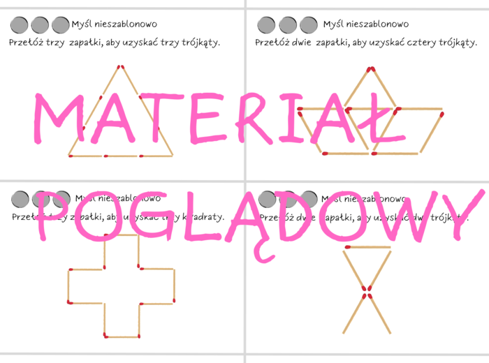 Łamigłówki matematyczne - zapałki. Zagadki klasa 4, klasa 5, klasa 6, klasa 7, klasa 8