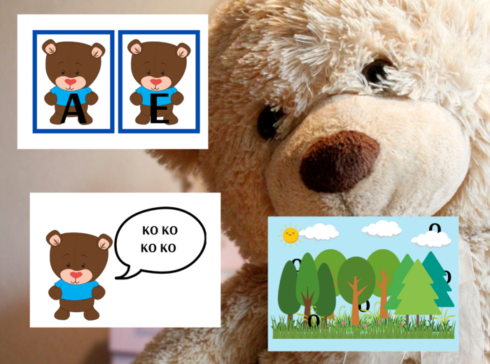 Ćwiczenia z Pluszowym Misiem ???? Samogłoski i wyrazy dźwiękonaśladowcze – zwierzątka