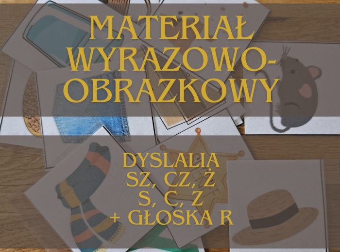 Materiał wyrazowo-obrazkowy | DYSLALIA | SEPLENIENIE | sz, cz, ż, s, c, z + głoska R | LOGOPEDIA