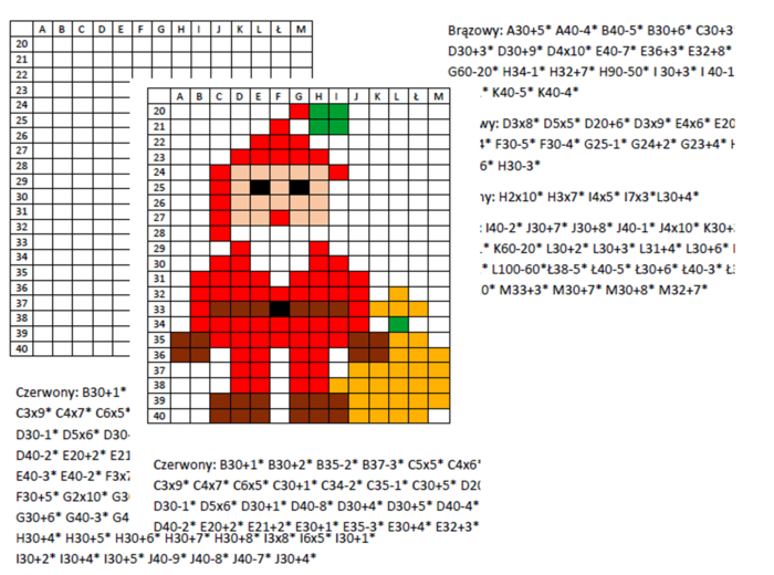 Mikołajkowa kodowanka- wyliczanka dla klasy 2