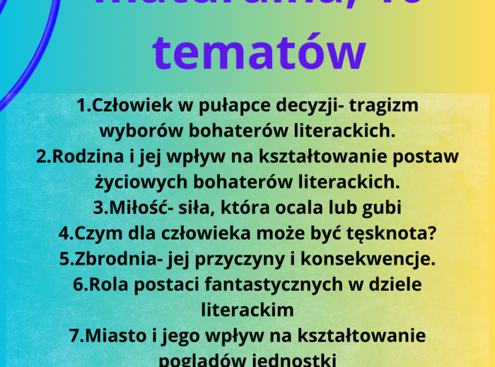 Rozprawka maturalna, analiza 10. tematów maturalnych, wskazówki, lektury, konteksty, 32 strony pdf