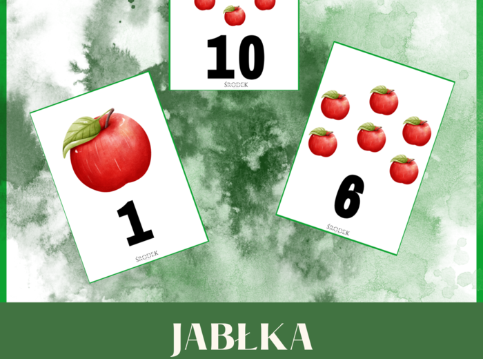 JABŁKA - plansze matematyczne