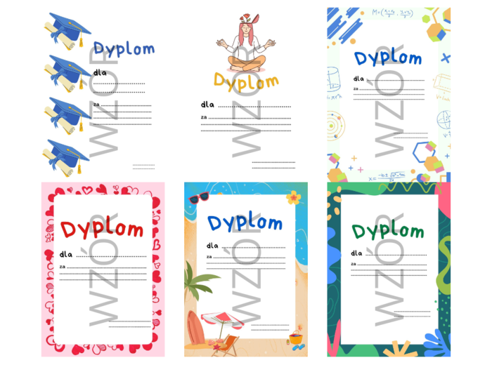200 szablonów dyplomów - na różne okazje