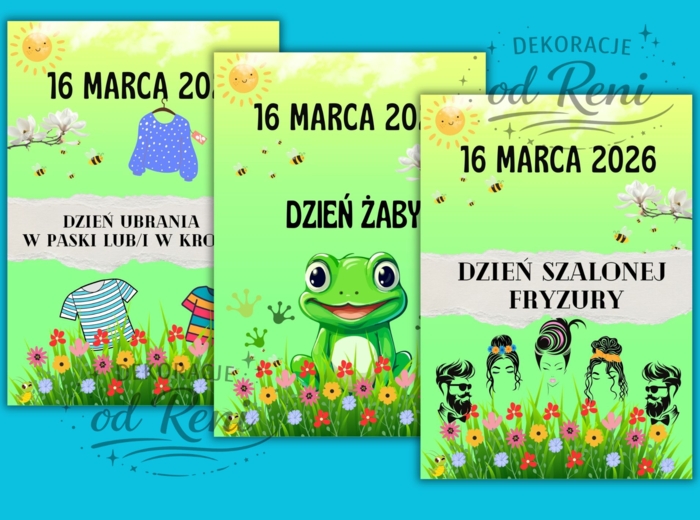 Odliczajmy do wiosny!-14 propozycji -  w 5 wariantach z różnymi datami (16.03 – 20.03)-ponad 100 stron!!!