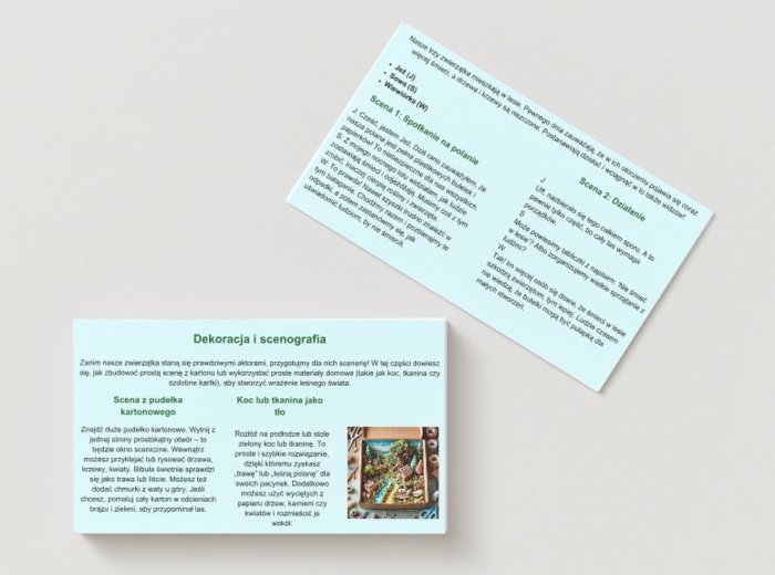 Pacynki i kukiełki zwierząt. Mini-teatrzyk - jak dbać o środowisko.