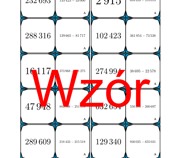 Domino - Odejmowanie do miliona | matematyka