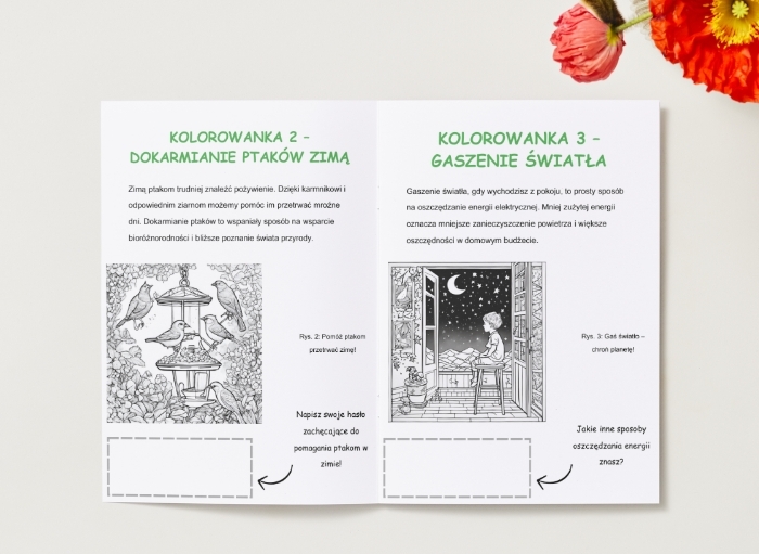Kolorowanki z ekologicznymi hasłami