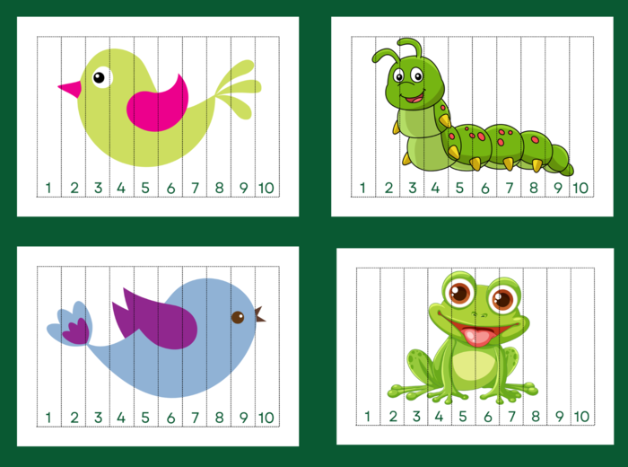 WIOSNA – puzzle – układanka- układanki – biblioteka – świetlica – przedszkole – 12 wersji