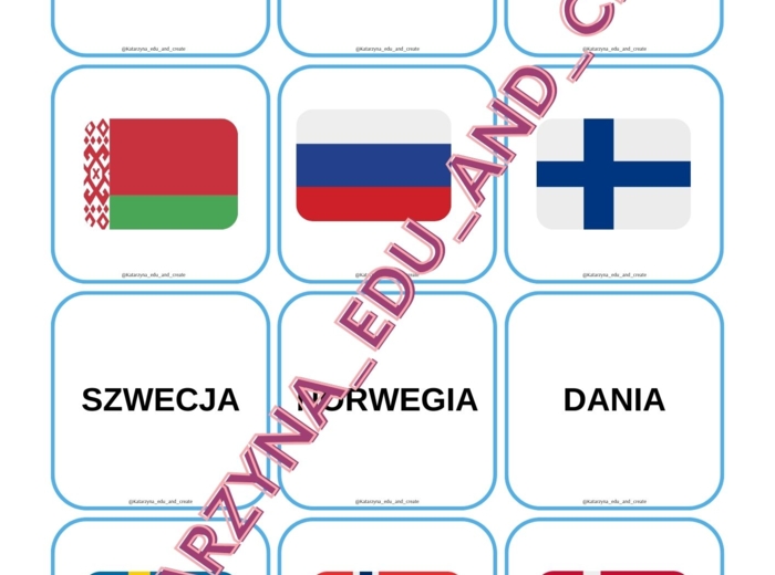 Memory - państwa i flagi Europy