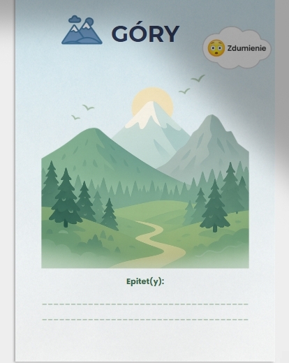 Ilustrowane karty z krajobrazami