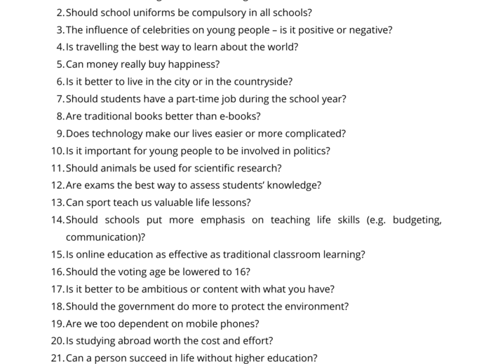 Matura rozszerzona / Angielski / Rozprawka typu: “For and against essay”.