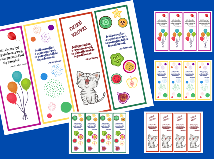 DZIEŃ KROPKI - zakładki do książek - zakładka - kolor - wersja 1