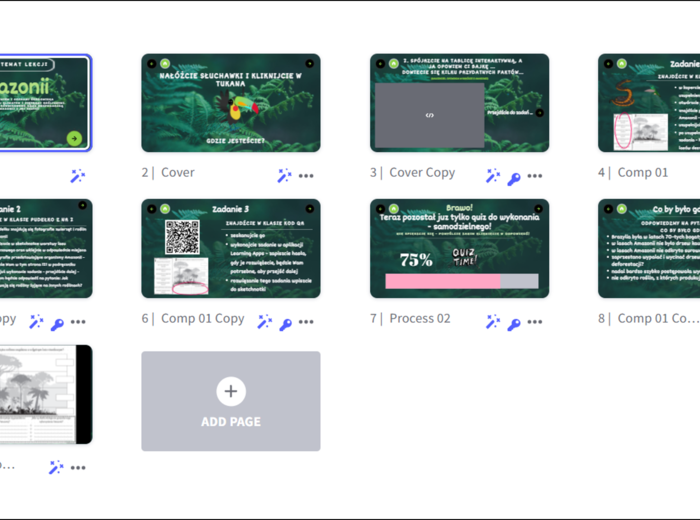 W Amazonii – escape room – lekcja multimedialna – w genial.ly