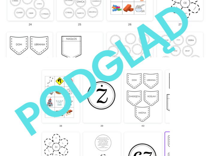 LAPBOOK - GŁOSKA [SZ] | logopedia | poznawanie liter
