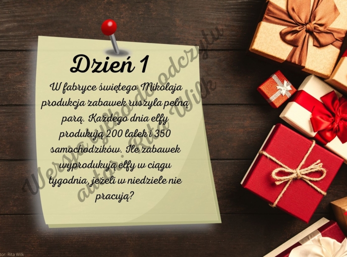 Matematyczny kalendarz adwentowy (klasy 4-6)