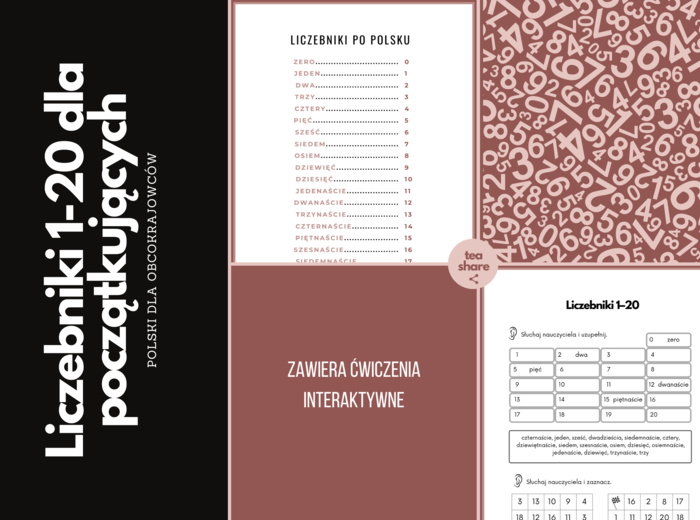 Liczebniki 1-20. Pierwsza lekcja polskiego dla obcokrajowców.