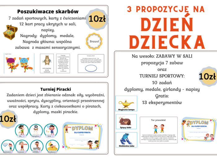 Propozycja na Dzień Dziecka - Dzień Sportu - Poszukiwacze skarbów