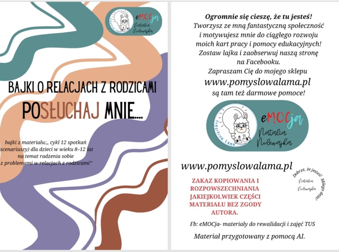 BAJKI SŁUCHAJki - BAJKI O RELACJACH Z RODZICAMI POSŁUCHAJ MNIE