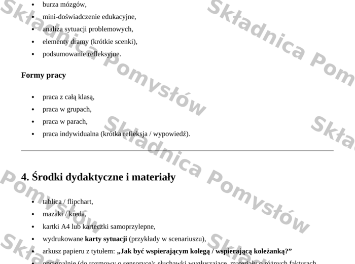 Światowy Dzień Świadomości Autyzmu – scenariusz zajęć - klasy 4–6; edytowalny; lekcja wychowawcza (autyzm)