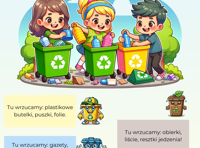 Infografiki. Zagrożone zwierzęta i rośliny. Segregacja odpadów. Oszczędzanie zasobów naturalnych.