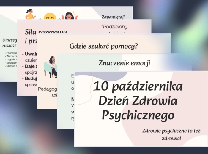 Dzień Zdrowia Psychicznego - gazetka ścienna