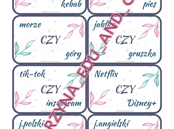 To czy To, gra karciana, część 1