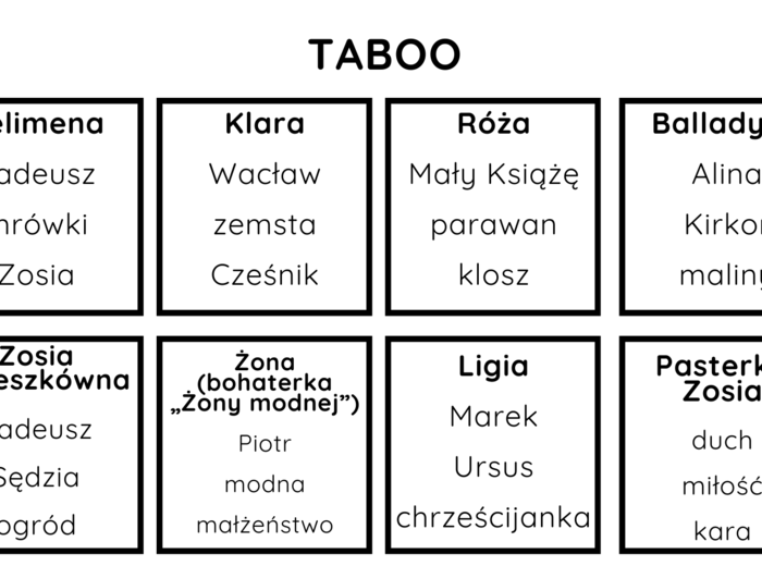 Taboo lekturowe - Dzień Kobiet