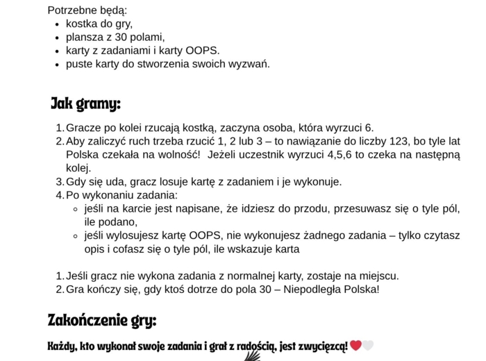 Gra planszowa - Droga do wolności - 1-4SP