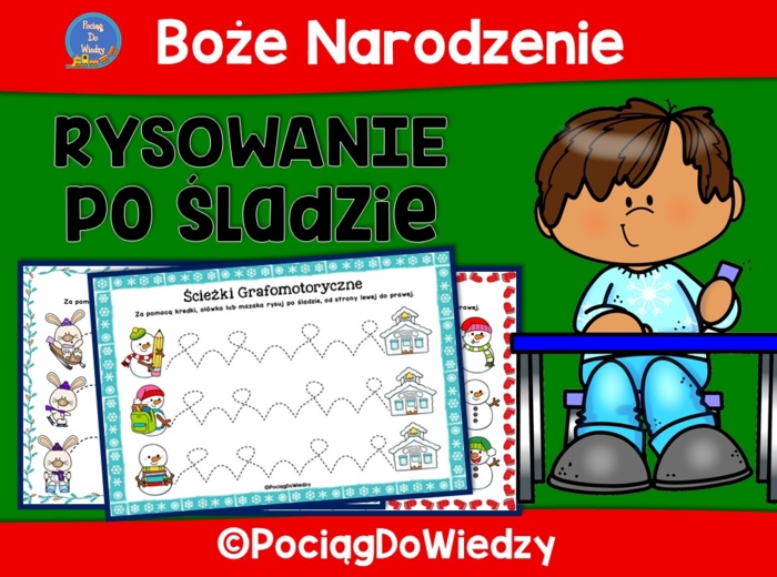 Boże Narodzenie - Rysowanie po śladzie