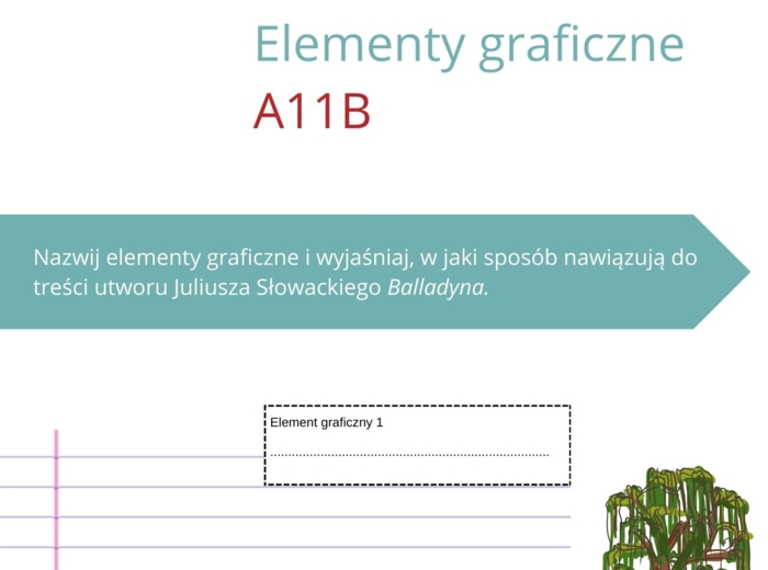Balladyna - elementy graficzne - egzamin ósmoklasisty