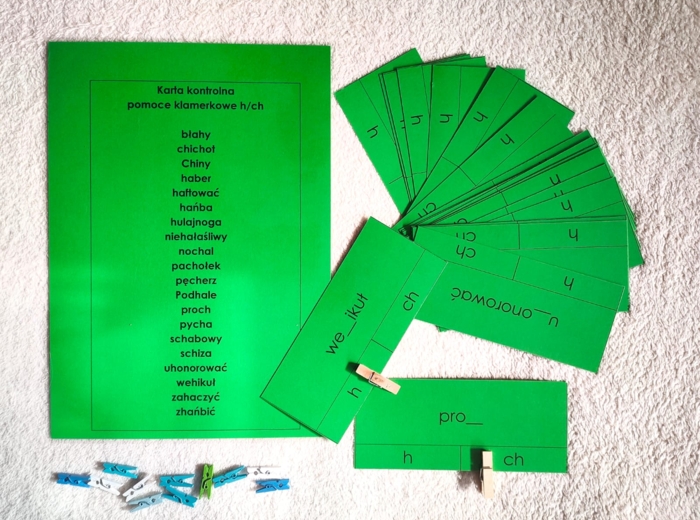 Ortografia "ch", "h" pomoce klamerkowe