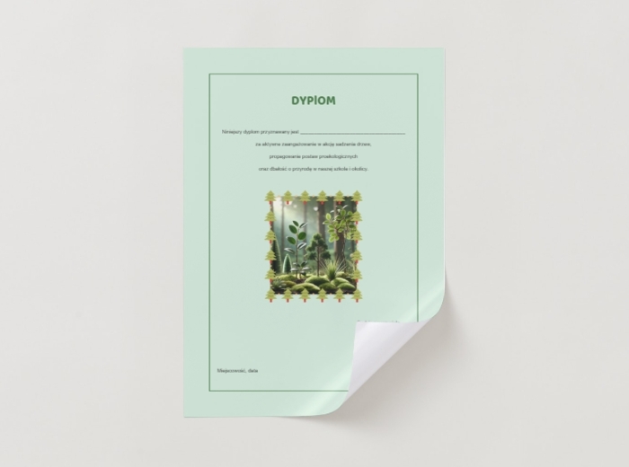 Dyplomy. Akcje ekologiczne. Sprzątanie świata. Sadzenie drzew